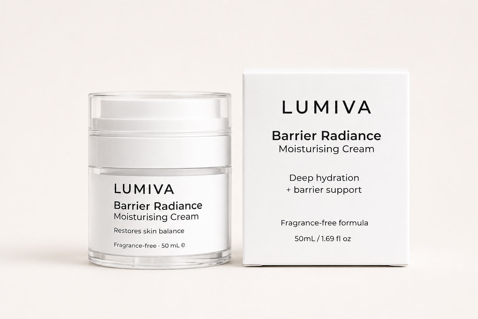 Ceramide barrier support moisturising cream by Lumiva