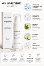 Lumiva Barrier Hydration Serum with key ingredients and benefits 